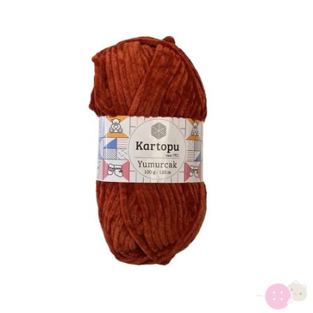 Yumurcak plüssfonal 1830-rókavörös-zsenília fonal