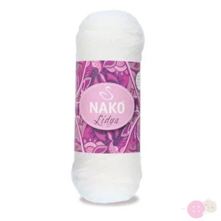 Nako Lidya csillógós akril 98200-fehér