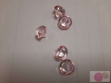 Glass 10 mm fülesgomb rózsaszín
