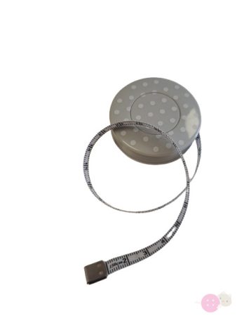 Pöttyös mérőszalag-szürke