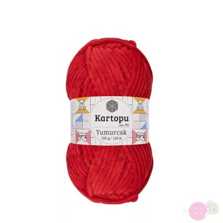 Yumurcak plüssfonal 165-paprika piros