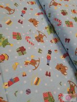 Pamutvászon-kék-karácsonyi