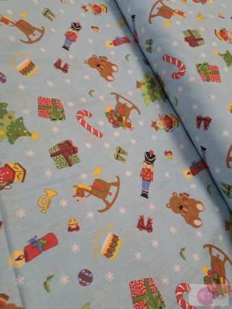 Pamutvászon-kék-karácsonyi