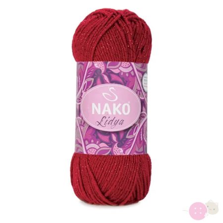 Nako Lidya csillógós akril 98211-piros
