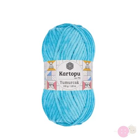 Yumurcak plüssfonal 515-türkizkék-zsenília fonal Yumurcak plüssfonal 515-türkizkék-zsenília fonal
