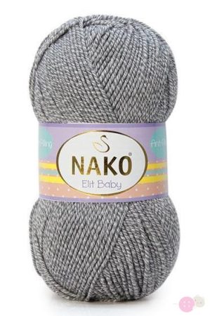Nako Elit baby 21353 szürke melír 100 g