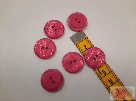 ariel 20 mm lézer vágott pink gomb