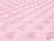Minky-Baby velur buborék halvány rózsaszín